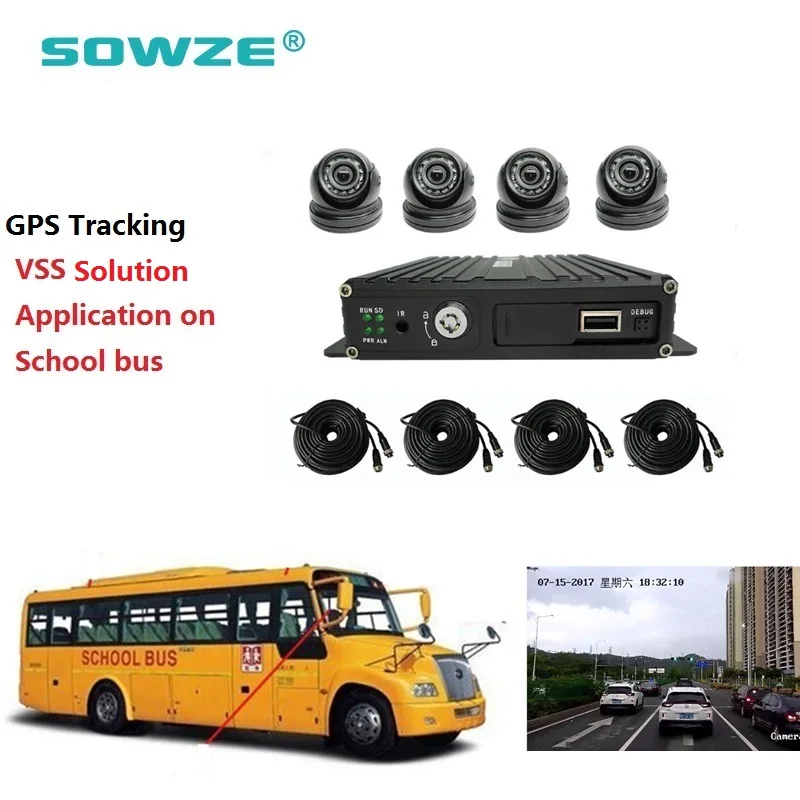 AHD Мобильный DVR GPS 4CH Система школьного автобуса mdvr комплект|kit kits|kit mobilekit dvr |
