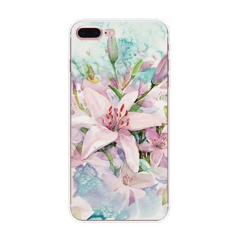 Силиконовый чехол для iPhone 7 7Plus 6 6S 6Plus 5 блестящий мягкий из ТПУ с изображением
