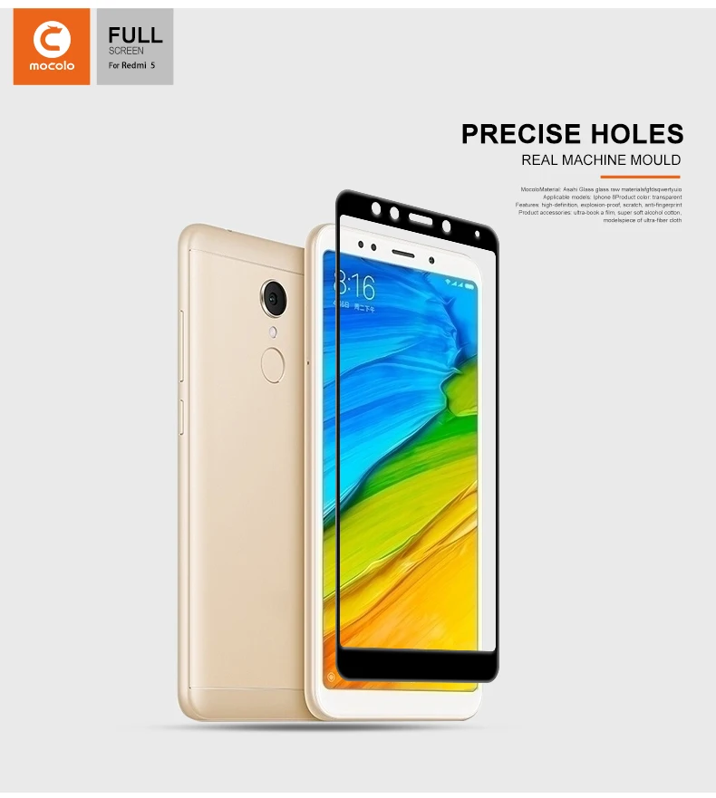 5D круглый изогнутый край полный клей экран протектор стекло для Xiaomi Mi6 A1 5X Mix 2 Redmi Note 4X5 5Plus покрытие защитная пленка