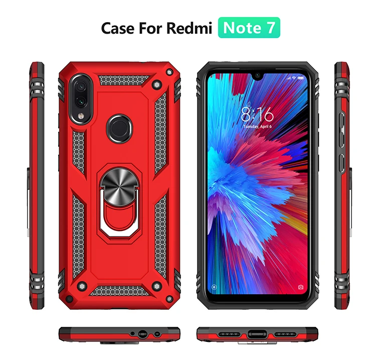 Роскошный противоударный чехол в стиле милитари для Redmi Note7 телефона 360 дюйма