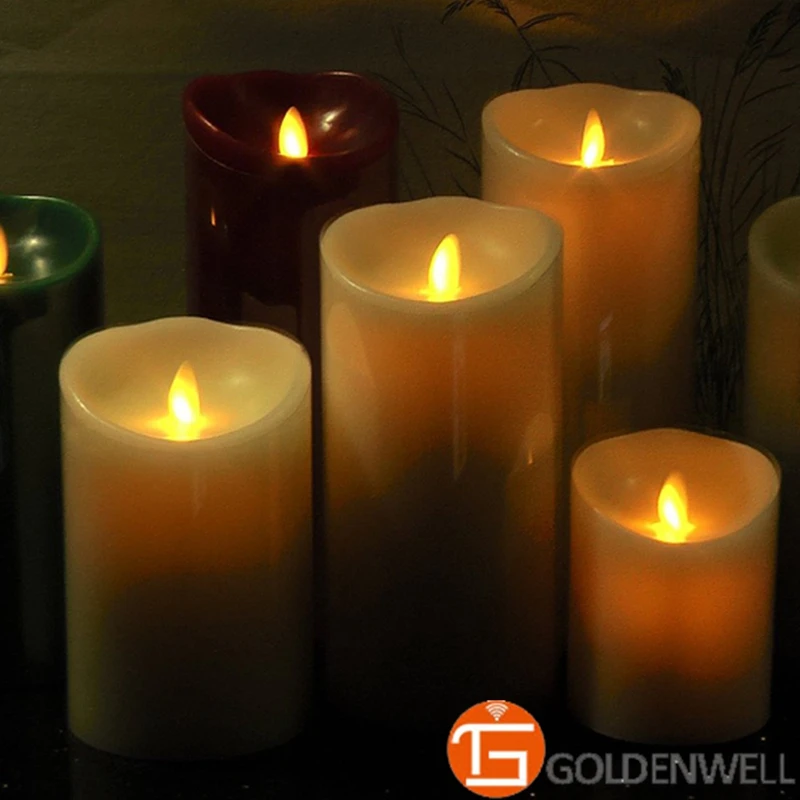 Фото 3.5 "х 5" Зеленый СВЕТОДИОД Беспламенного Свечи Луминара Типа Столб Таймер candle 3.5 "х 5" Зеленый СВЕТОДИОД Беспламенного Свечи Луминара Типа Столб Таймер candle