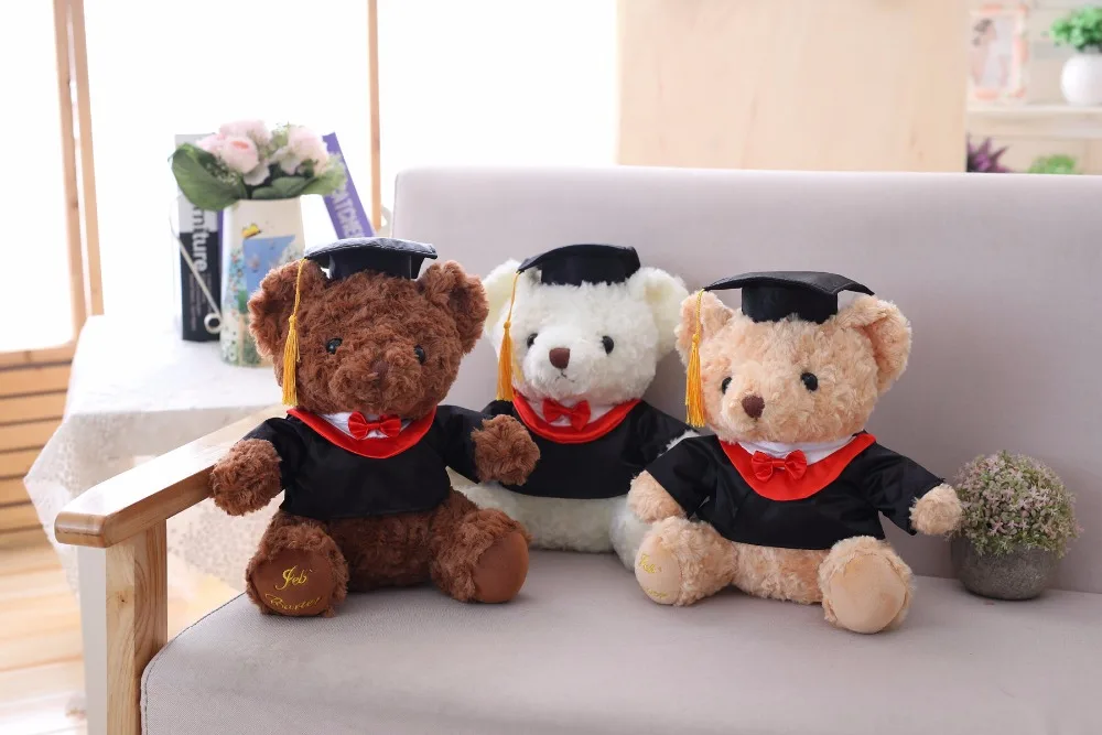 Nooer 28 см graduation Bear Мягкие плюшевые игрушки Тедди плюшевый мишка Выпускной подарок для студентов