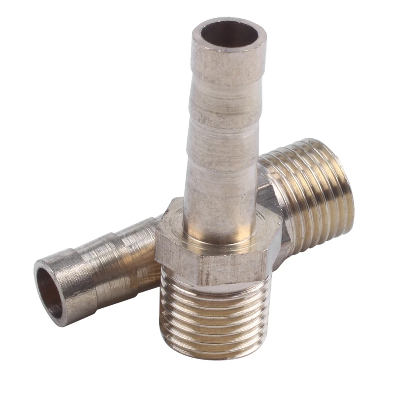 4x Gold 1/8BSP Male Thread Brass Hose Barb Coupler Fitting Connector | Обустройство дома