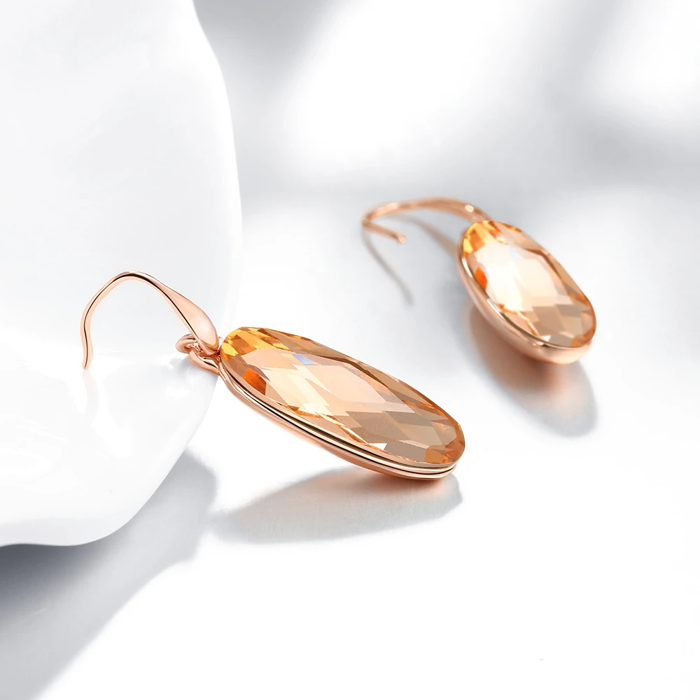 Шампанское Стеклянные Бусы Мотаться Серьги Для Женщин Длинные Ювелирных Изделий