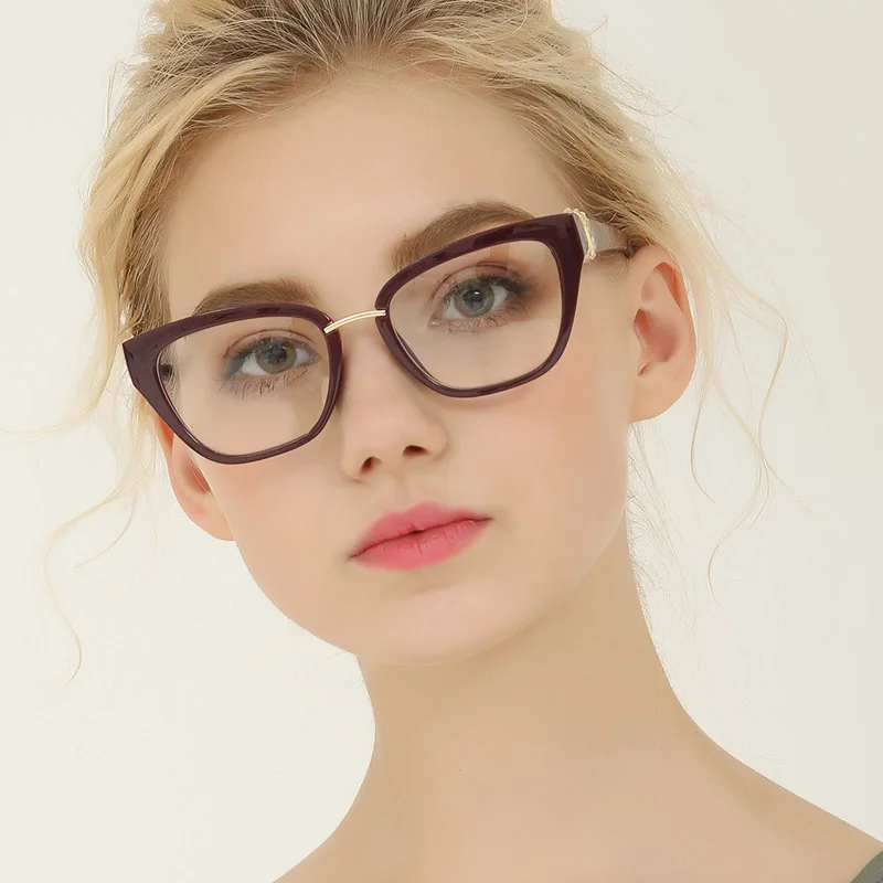 Модные оправы для очков кошачий глаз женские трендовые стильные брендовые