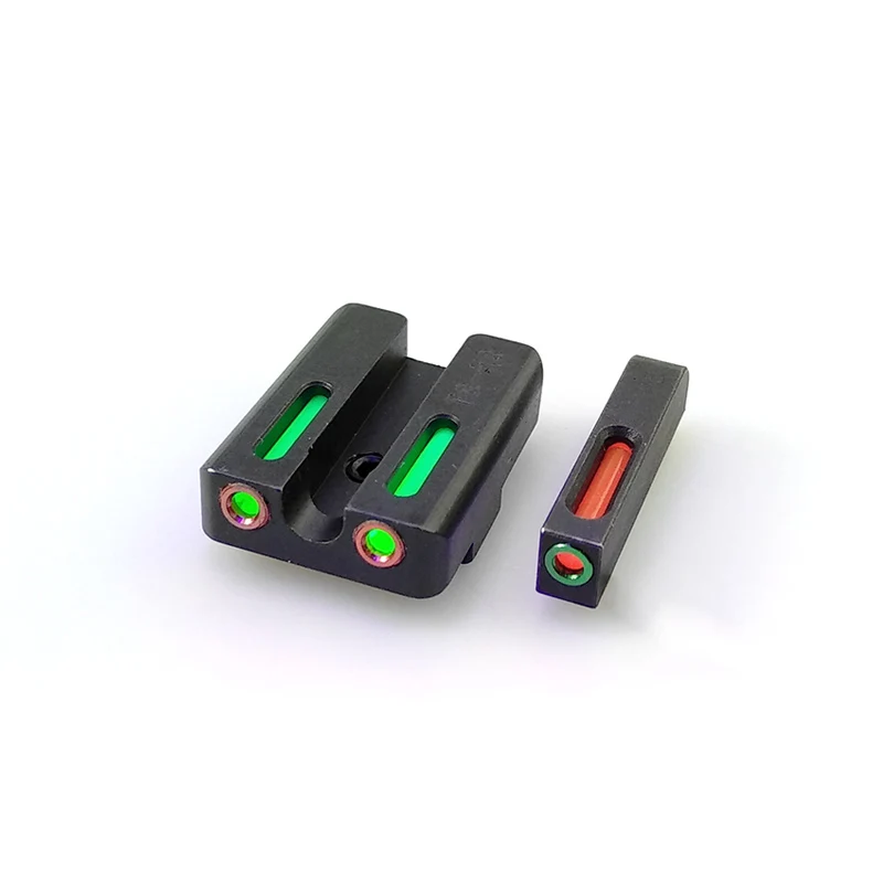 Green Red Fiber Разработанный охотничий красный зеленый волоконно-оптический передний с боевыми задними прицелами фокус замок для Glock - Цвет: Green Red Fiber