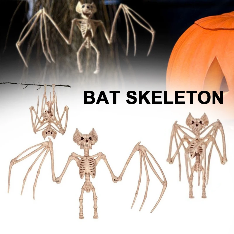 Новый скелет летучей мыши Череп раньше кости жуткая декорация для Хэллоуина
