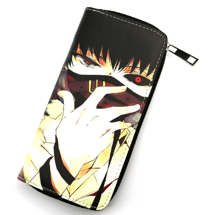 Аниме Токийский Гуль красочный длинный стиль PU бумажник Kaneki Кен w/молния