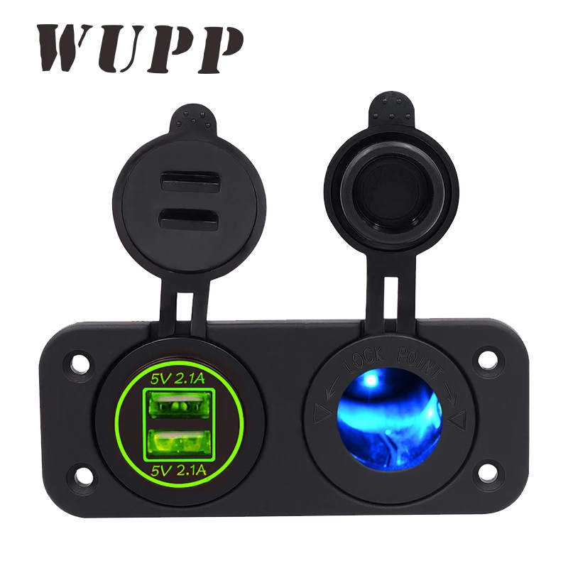 Wupp автомобиль/лодка/телефон водонепроницаемое usb-зарядное устройство 12 В