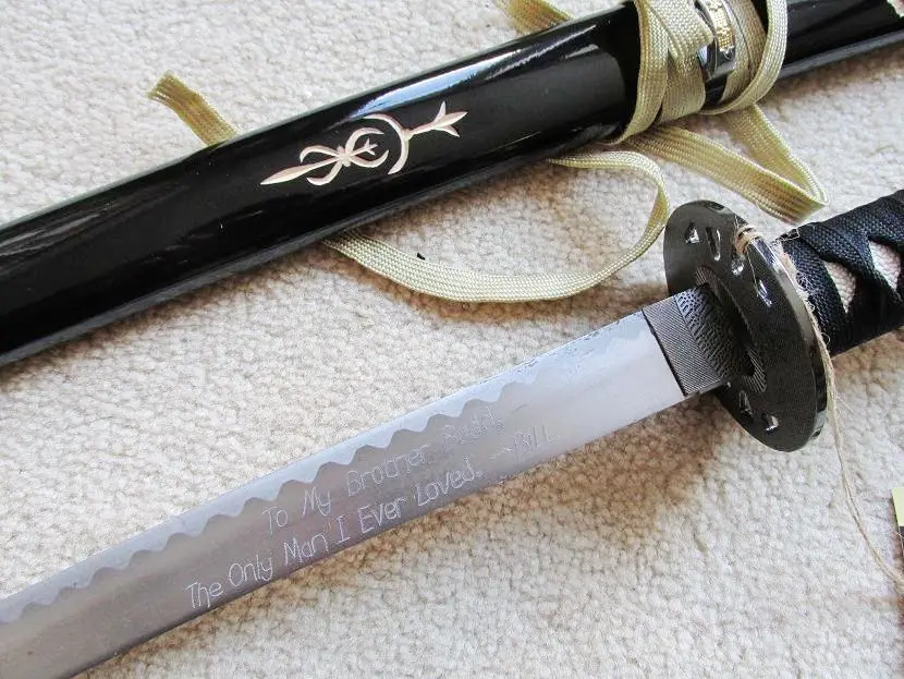S0229 фильм KILL BILL SAMURAI BILL'S Фирменная кисть в виде меча HAMON STEEL BLADE 40"