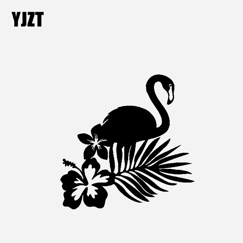 

YJZT 15.1CM*15.2CM Creative Combination Design Of Animals And Plants Car Sticker Vinyl Decal Black/Silver C23-0899