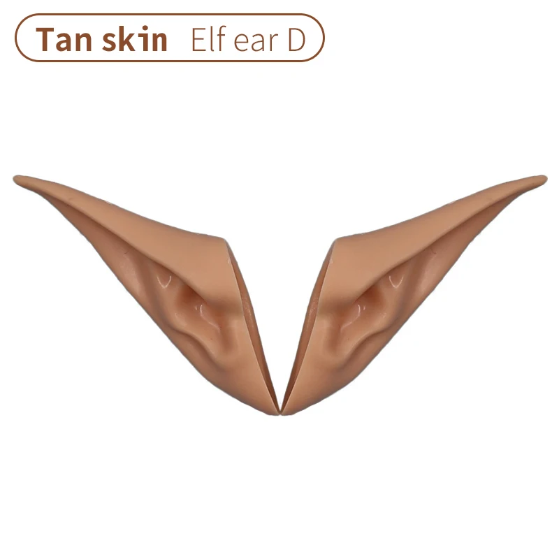 tan-skin-Elf-ear-D Blyth кукла ухо человеческие уши, эльф Уши установлен с глиной, не требуется резки белая кожа, загар кожа, темная кожа, натуральная кожа - Цвет: tan-skin-Elf-ear-D