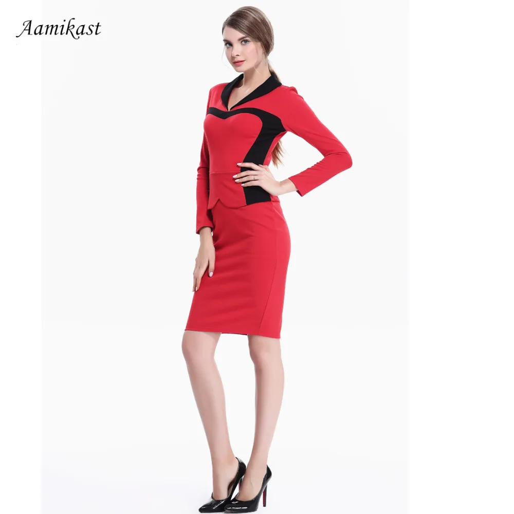 Женское платье карандаш с длинным рукавом Размеры S M L XL XXL XXXL|dress size|women business dresswomen