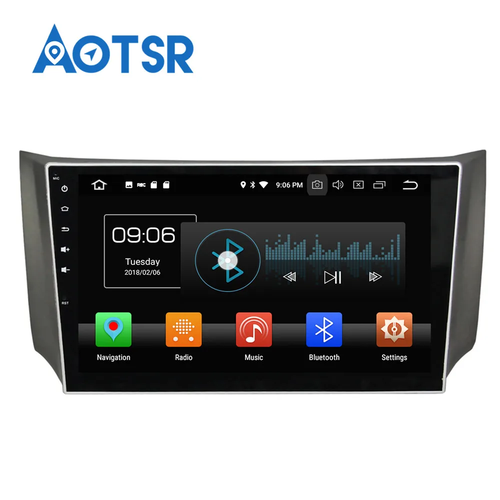 Автомобильный GPS радиоплеер 10 2 дюймов Android 8 0 для Nissan Sylphy B17 Sentra 2012 + с