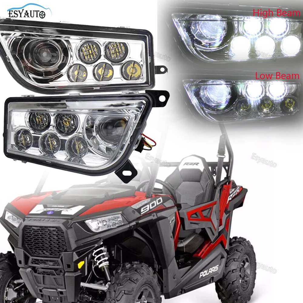 ESYAUTO Led Le/Ri аксессуары для фар головного света POLARIS RZR 800 800S 2007 2014 Polaris 4 2010 2014|headlight