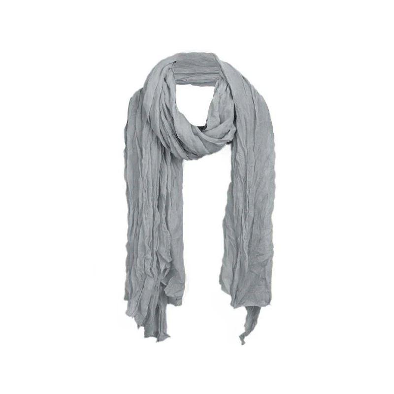 Женский Простой повседневный полупрозрачный шарф желтый с рюшами| |