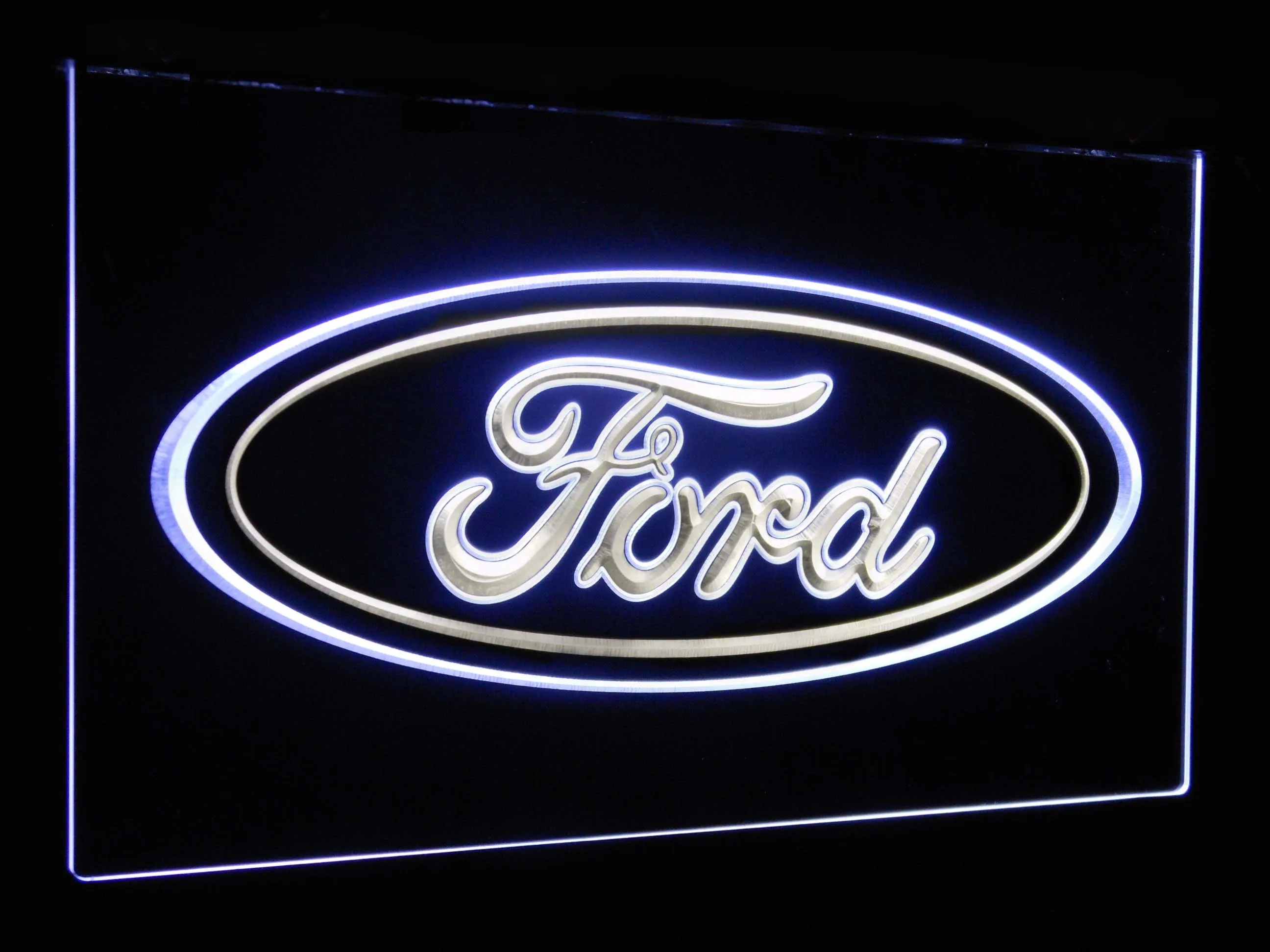 White and Yellow Ford car Transport Bar украшения подарок Двухцветные светодиодные неоновые световые знаки st6-d0007 - Цвет: White and Yellow