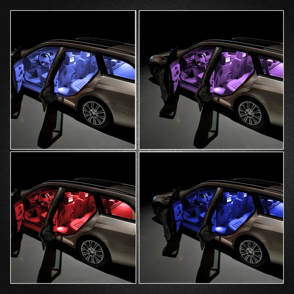 Цветная светодиодная лампа AOTOMONARCH T10 W5W 194 168 RGB с контроллером детской яркости для