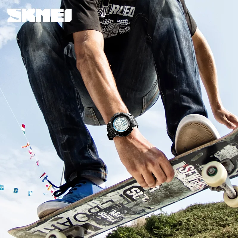 Мужские спортивные часы SKMEI армейские с двойным таймером наручные | Наручные