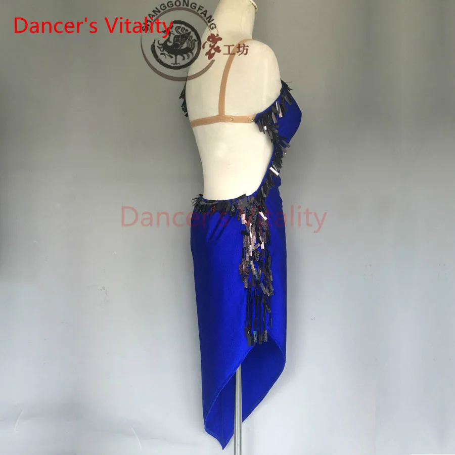 

Dancer's Vitality 20107 New Brand Shoulder Long Sleeves Latin Dance Dress Women's Salsa Samba Tango Dancing Dress For Kids