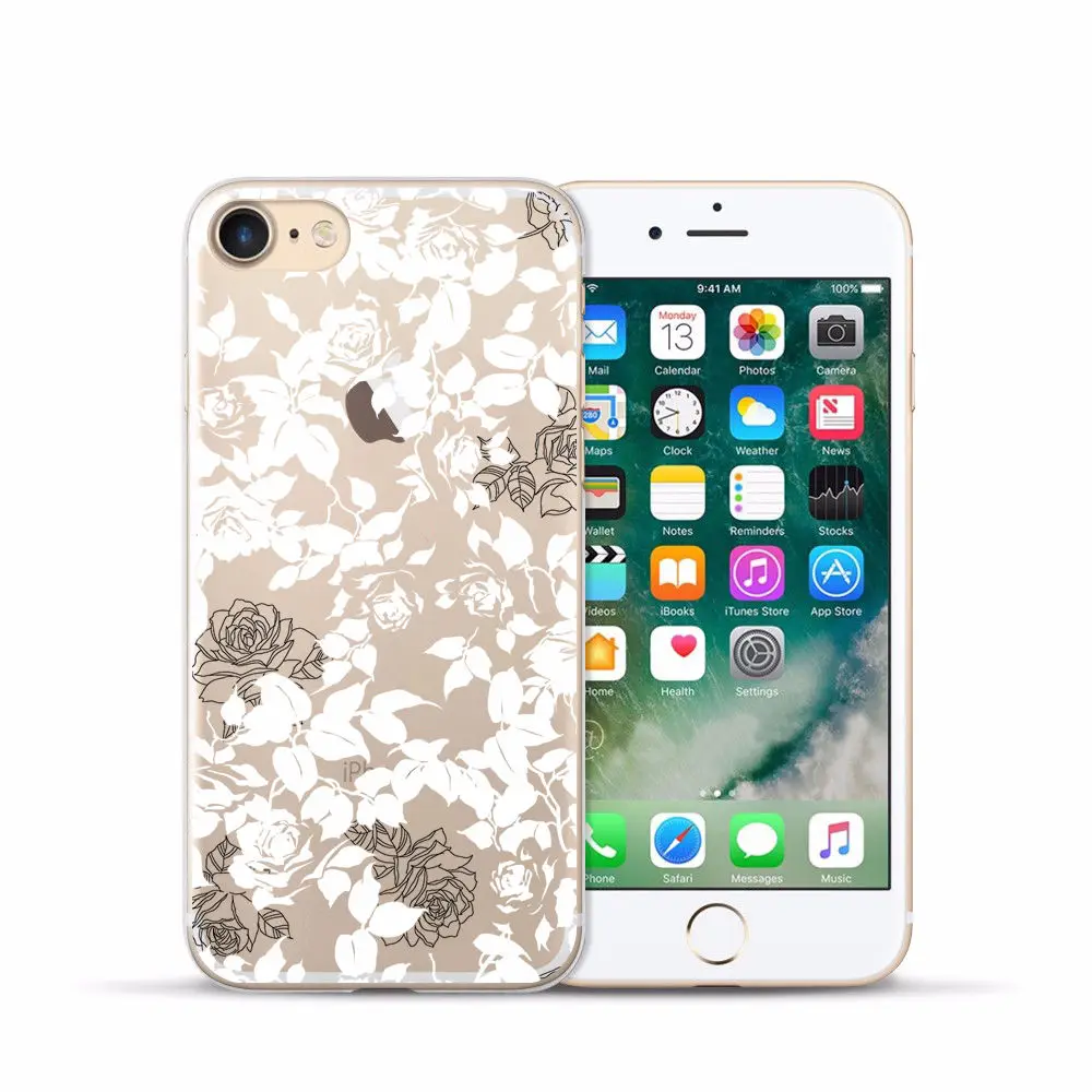 Transparent Silicone Case for Iphone 7 Soft TPU Cover 4S 5C 5S SE 6s 6 PLUS 8 plus X XS XR MAX Fundas |