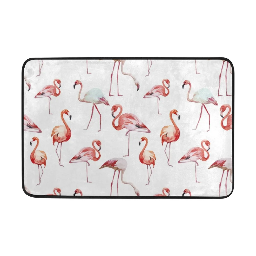 Фламинго печатных ПВХ сетки утолщаются смешанные коврики для ванной набор