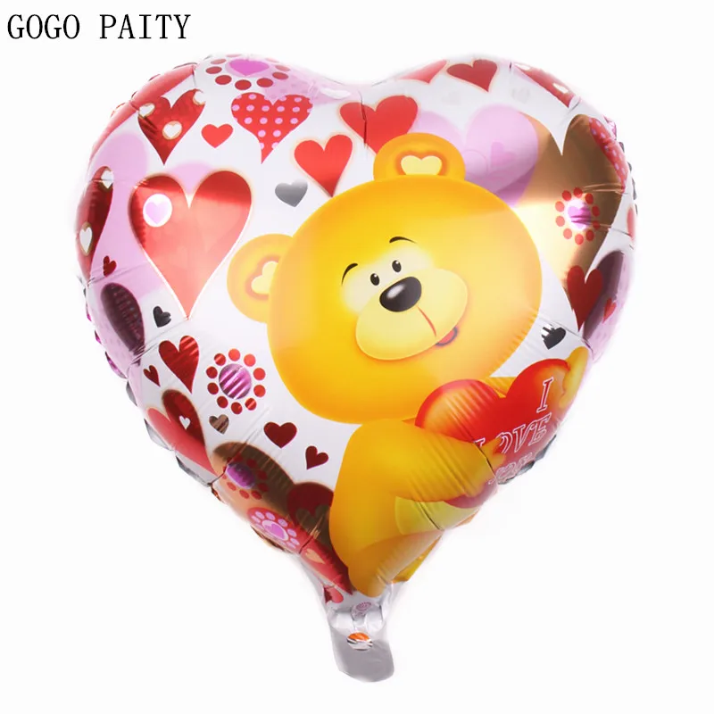 GOGO PAITY,, новинка, Свадебное Сердце, медвежонок, алюминиевый шар, украшение для свадебной комнаты