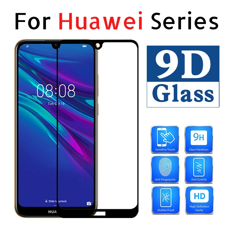 Защитное стекло 9D для Huawei Y6 Pro Prime 2019 Honor 8a протектор экрана huawey huawe y 6 6ypro honor 8 a