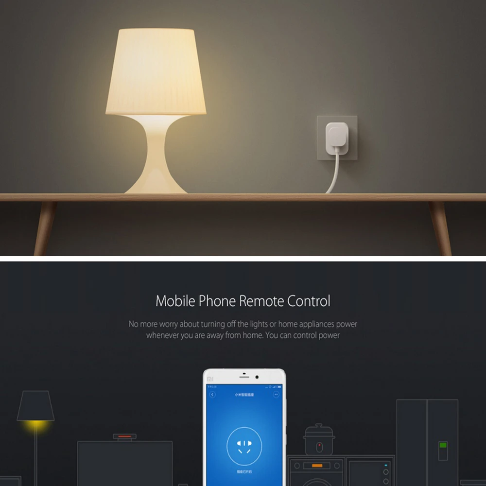 Оригинальный Xiaomi Smart Wi Fi розетка беспроводное приложение пульт дистанционного