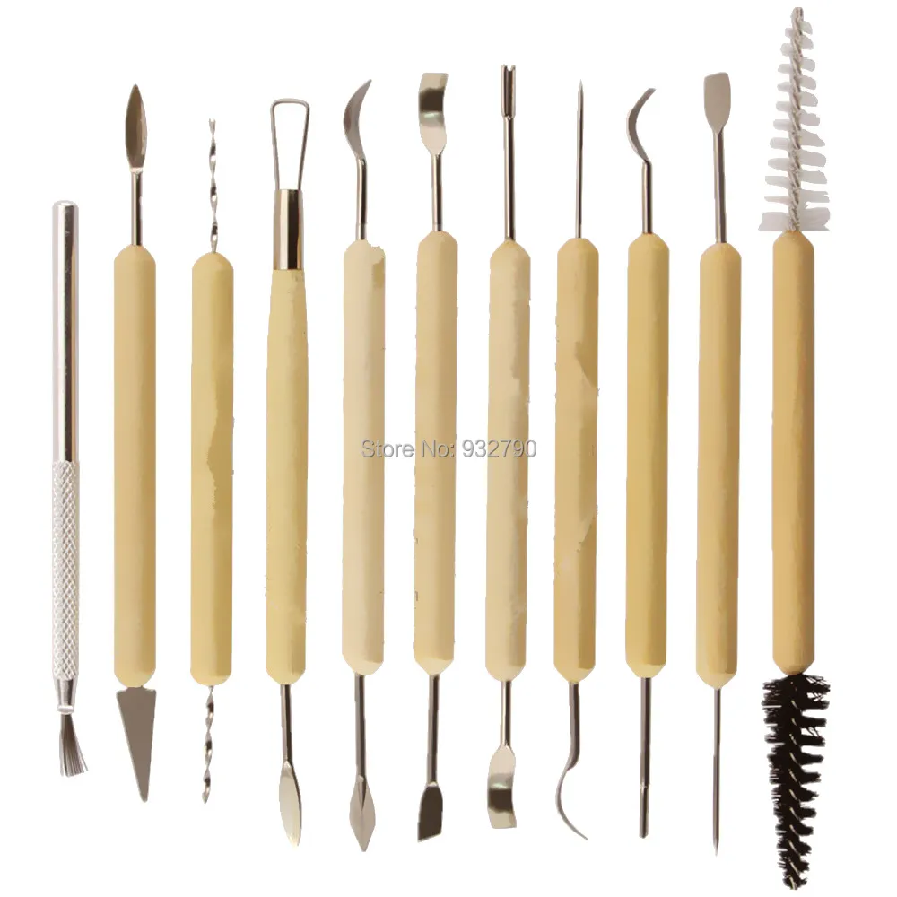 11 шт. глиняный Набор для лепки воск резки по глине инструменты Формирователи