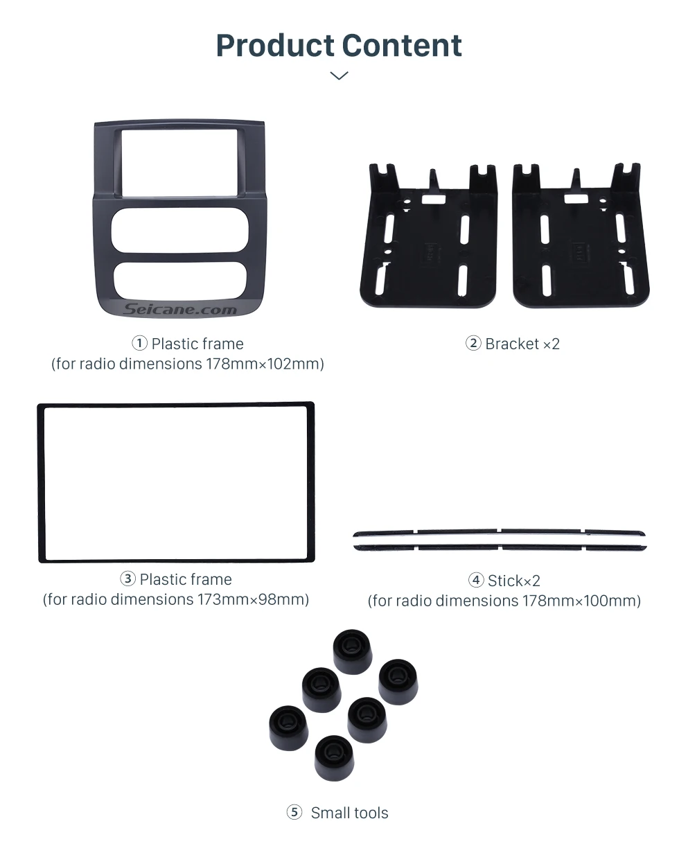 Seicane OEM 2din автомобильный gps Радио Рамка для приборной доски для 2002-2005 Dodge Ram 1500 2500 3500 черный установка приборной панели комплект без зазора