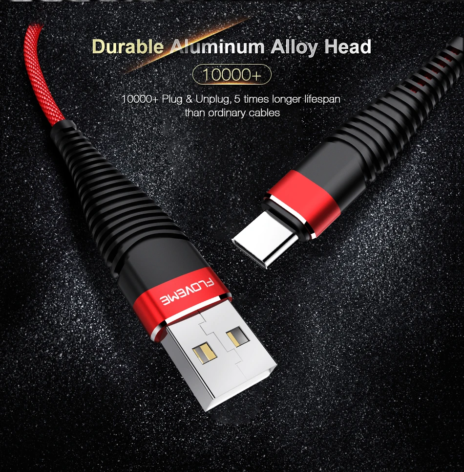 FLOVEME Тип usb C кабель Для Сяо mi 8 mi 8 SE mi 5 mi 6 1 м/2 м Привет-растяжение 2A Плетеный Тип C Зарядное устройство кабель для samsung S8 S9 Кабо usb c кабель зарядное устройство usb type c
