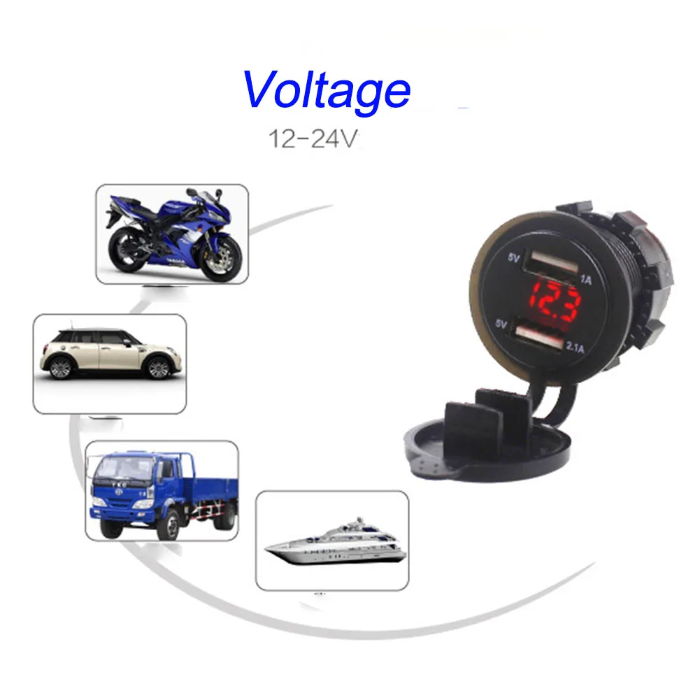 PC Multifuctional прикуриватель Автомобильный светодиодный вольтметр адаптер двойной USB