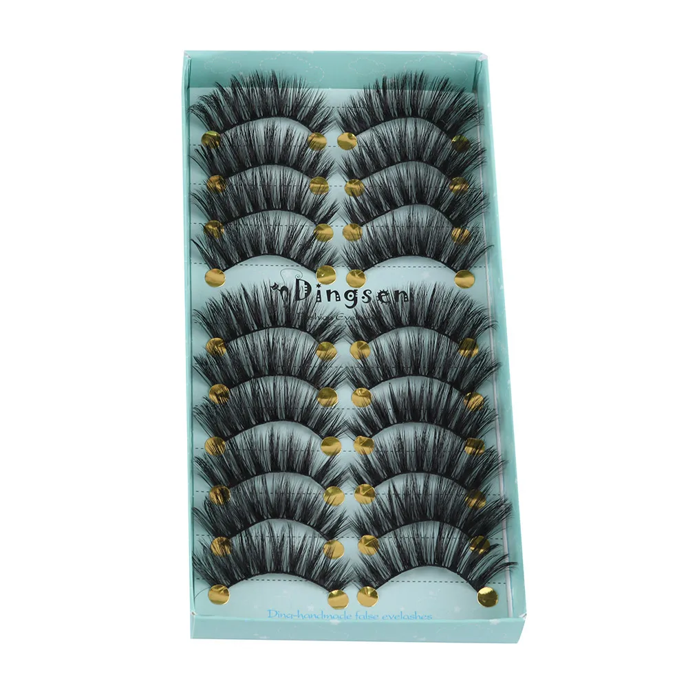 4 10 пар, искусственные норковые накладные ресницы, накладные ресницы, пушистые, без грубости, ресницы ручной работы, длинные ресницы, инструменты для наращивания - Цвет: 4