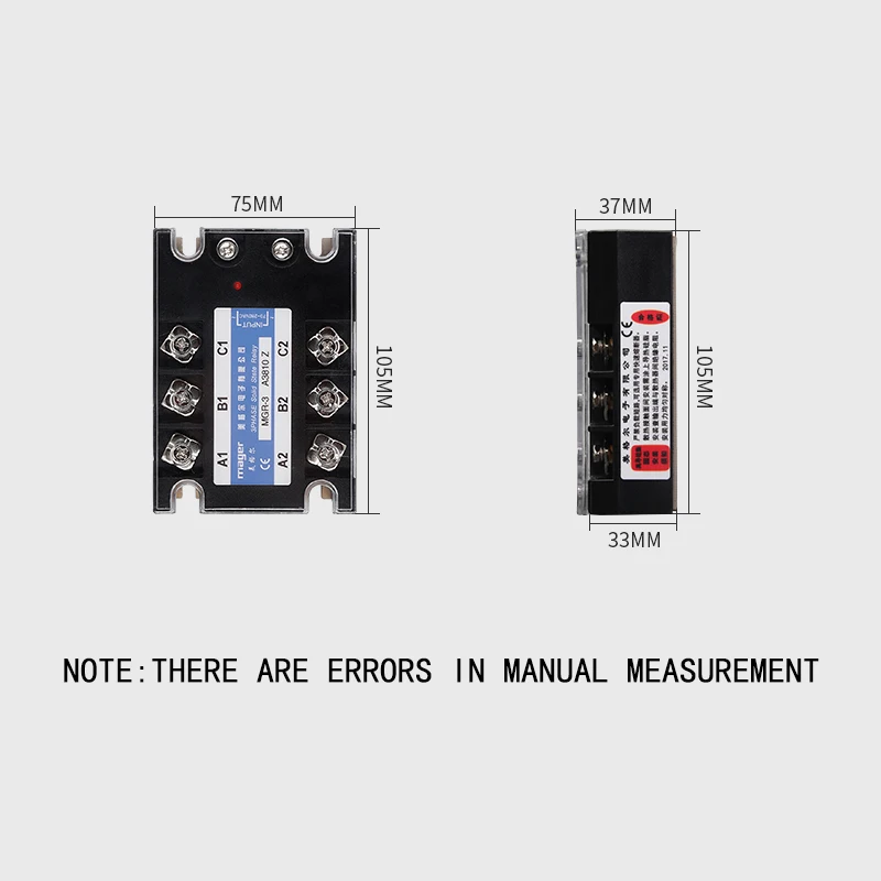 10A Three phase Solid state relay AC control (MGR-3 A4810 Z) SSR 70-280VAC to 480VAC Free shipping With protective covers | Обустройство