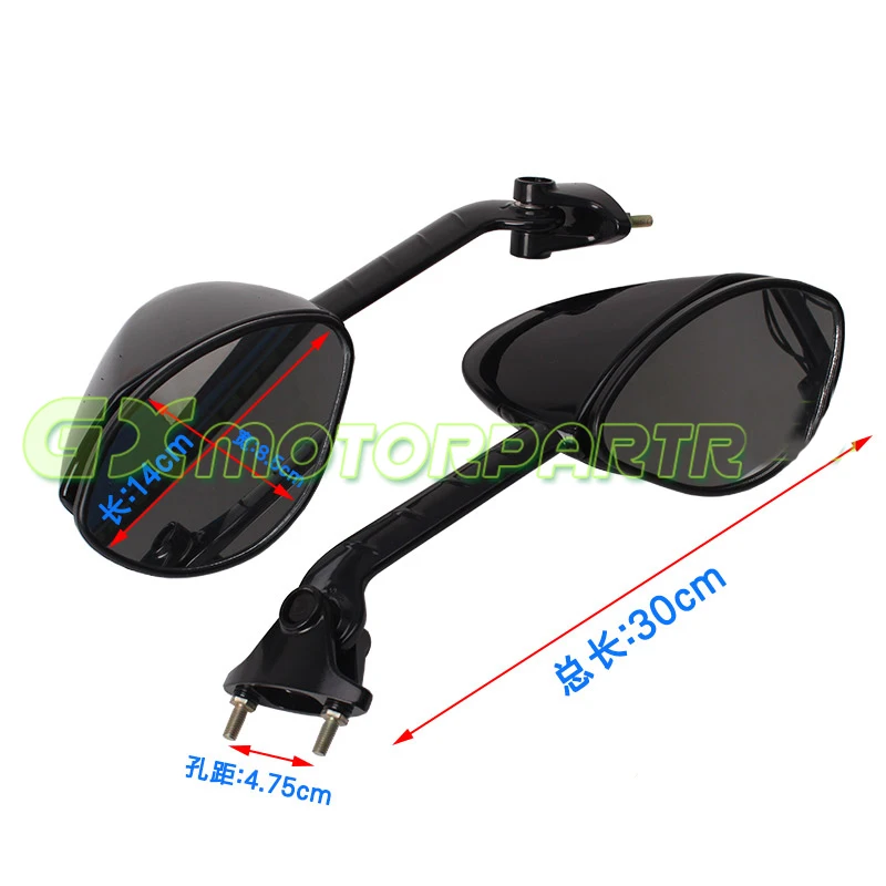 Мотоцикл зеркало заднего вида скутер модификация задняя сторона зеркала для