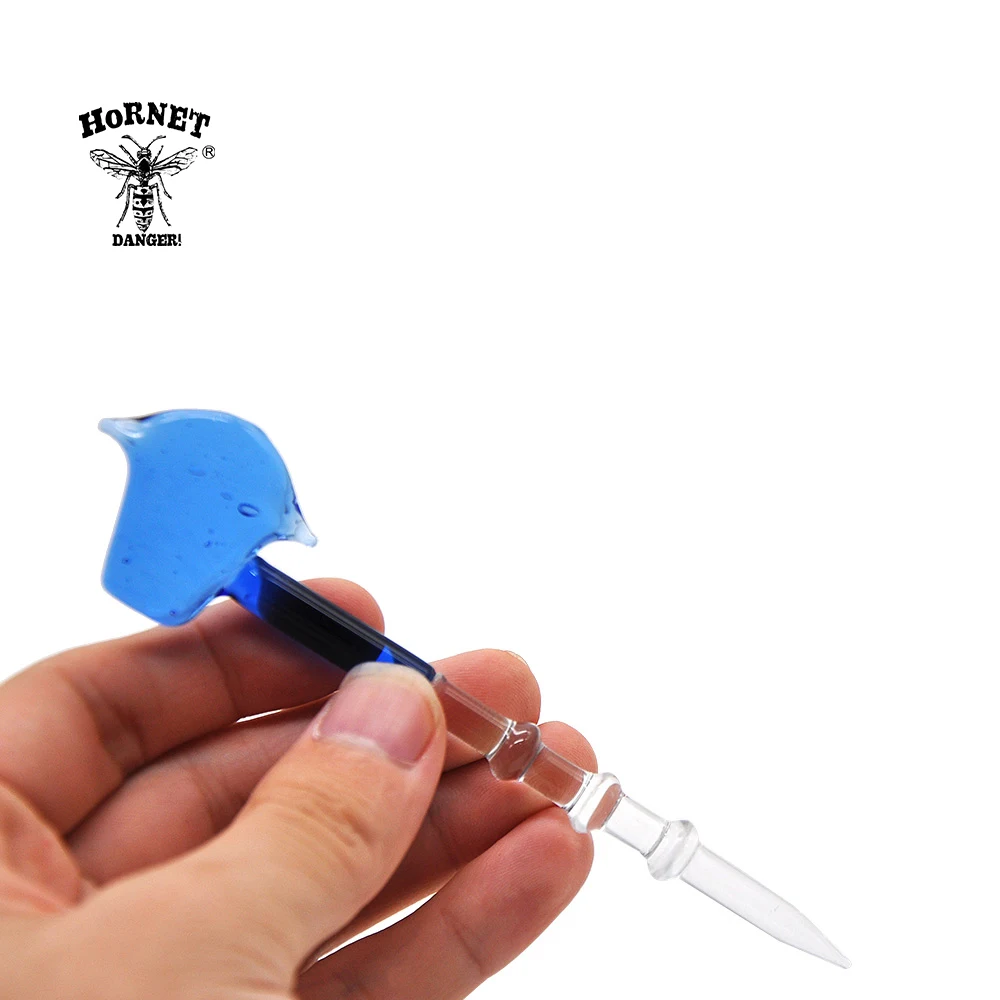 HORNET боросиликатное стекло Dabbler 5,20 дюймов воск Dab инструмент толстый Pyrex Dabber инструменты кварцевые Banger гвозди Dab установки оптом