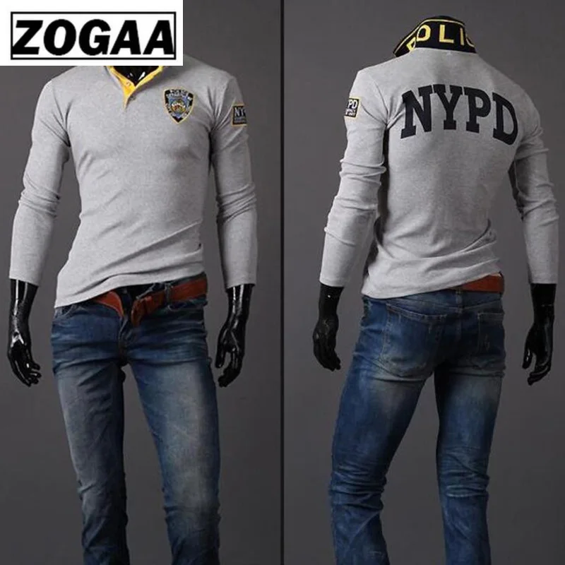 Мужская футболка поло Zogaa тонкая Повседневная рубашка с отложным воротником и