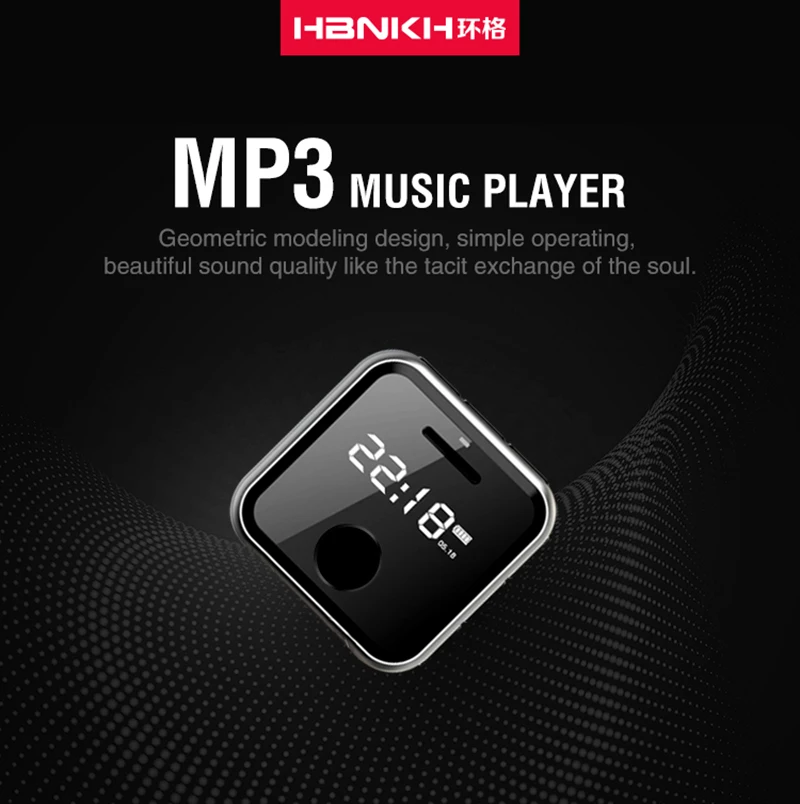 HBNKH R300 MP3 плеер FM радио 16 ГБ Портативный USB мини спортивный Hifi музыкальный плеер Диктофон с ремешком для часов Поддержка TF карты