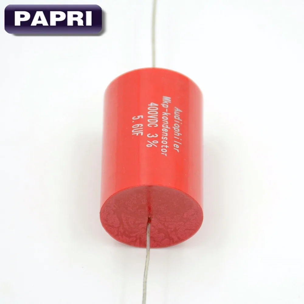 PAPRI 400VDC 5 6 мкФ Металлизированный Полипропиленовый осевой конденсатор аудио HIFI DIY