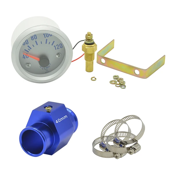 Gauge F-fit40mm Дракон манометр 2 дюйма(52 мм) Автомобильный мотоцикл 12 В аккумулятор белый светильник датчик температуры воды измеритель температуры воды модификация автомобиля - Цвет: Gauge F-fit40mm