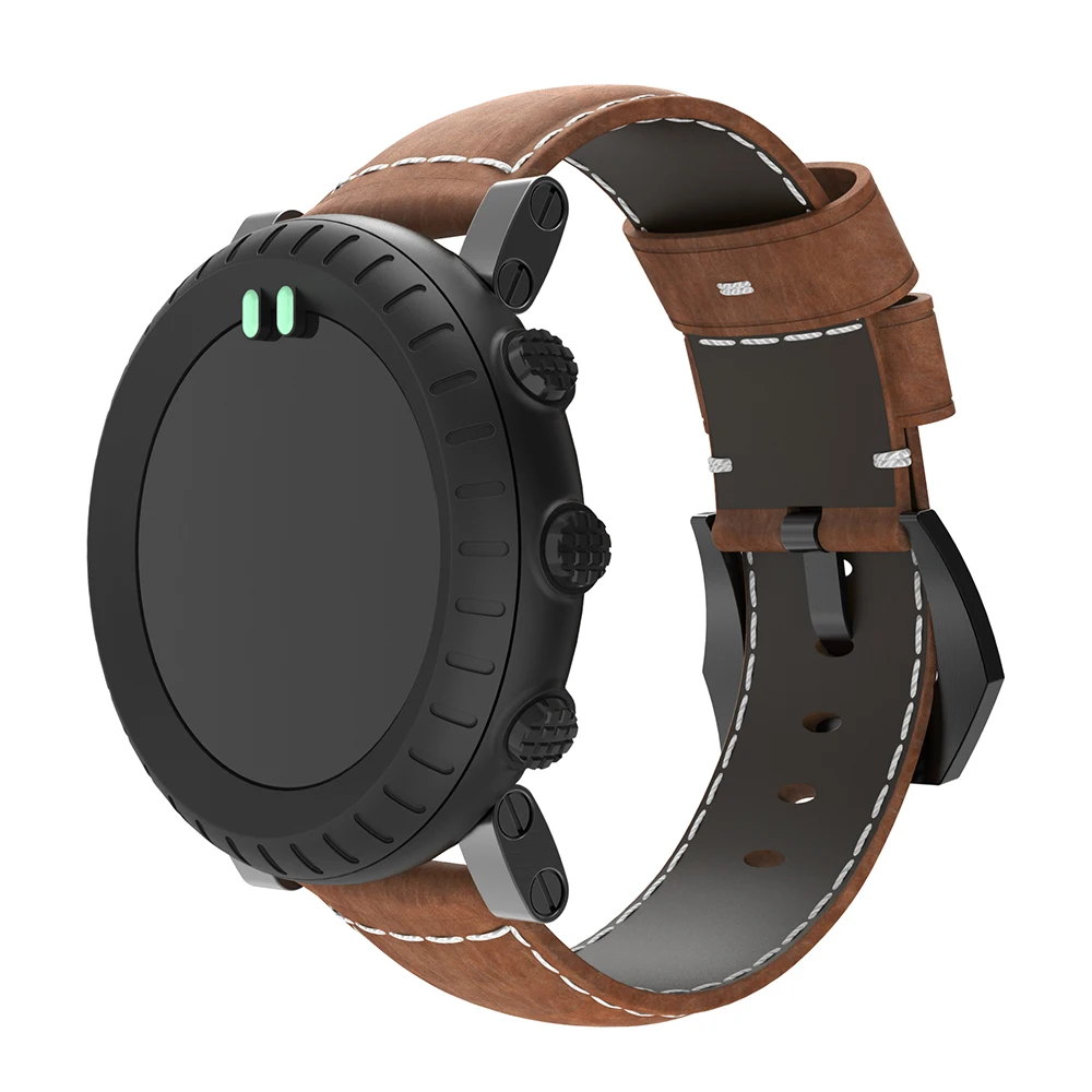 Ремешок для часов из натуральной кожи ремешок ремень аксессуары Suunto Core Correa|wristband