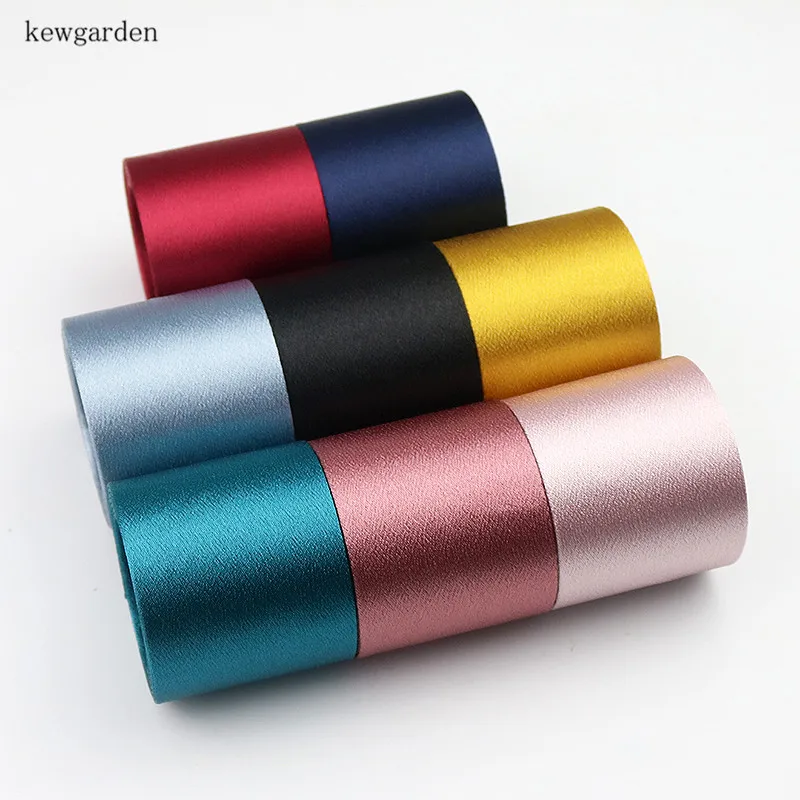Kewgarden 10mm 1cm Elegant Bright silk Layering Cloth Satin Ribbons Handmade Tape DIY Bowknot Accessories Cotton Riband 8m/lot | Дом и сад