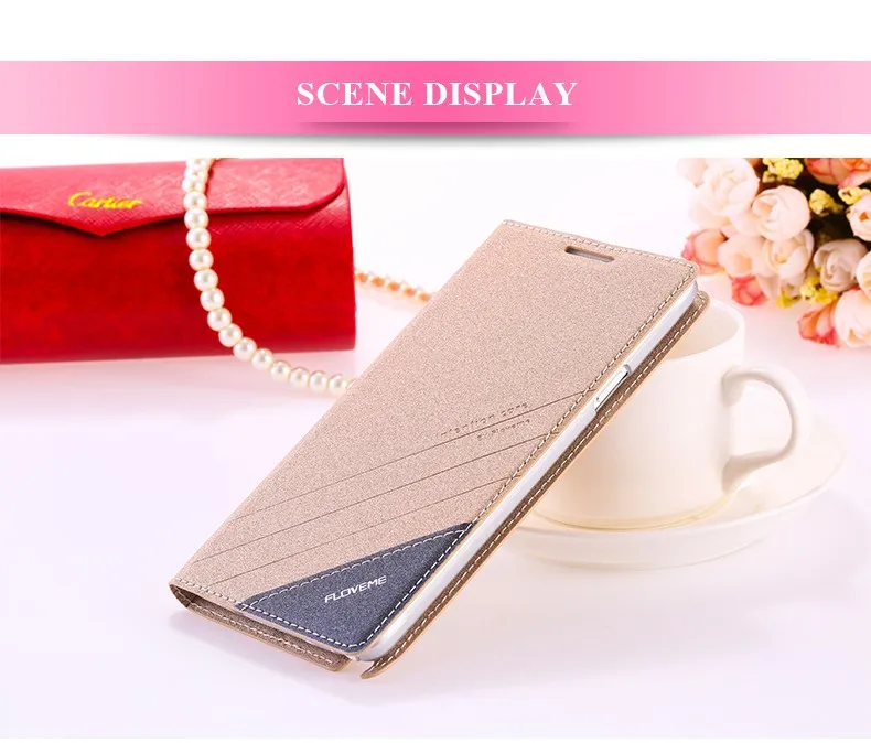 FLOVEME Люкс Магнитный Ультратонкий PU флип Кожаный телефон Case Для iPhone 5S SE 6 S PLUS.7 ПЛЮС