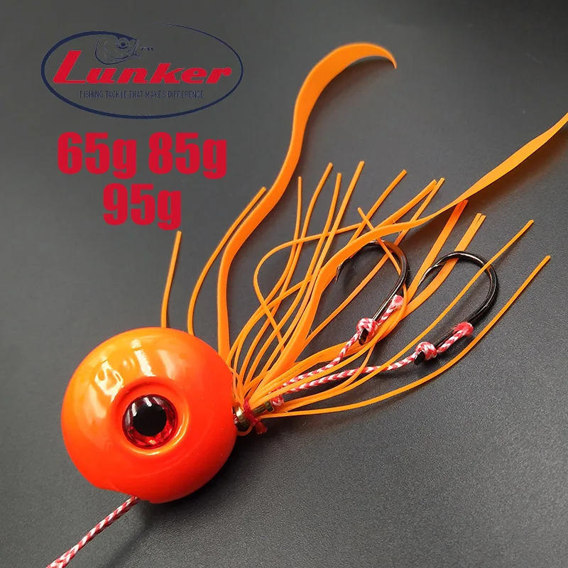 Lunker tai kabura 65 85 95 г Резина Металл медленно джиг голова красный snapper юбки для женщин