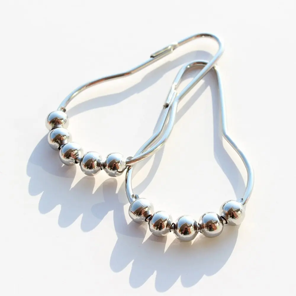 Крючки для душевой занавески металлические серебряные нержавеющие душа