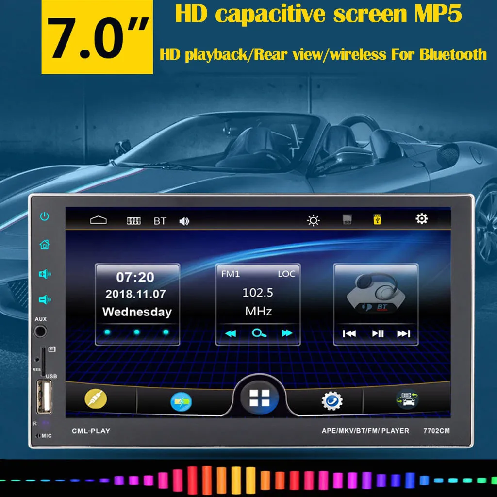 OMESHIN автомобильный MP4 MP5 мультимедийный плеер 2 Din mp5 выдвижной dvd Bluetooth стерео экран