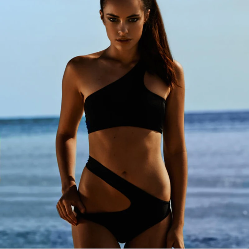 Купальник с треугольным вырезом супер соблазнительный черный|beachwear|beachwear womenbeachwear