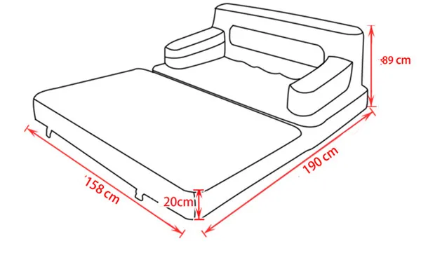 Складной надувной диван 20 шт./лот кожаная Складная Многофункциональная домашняя