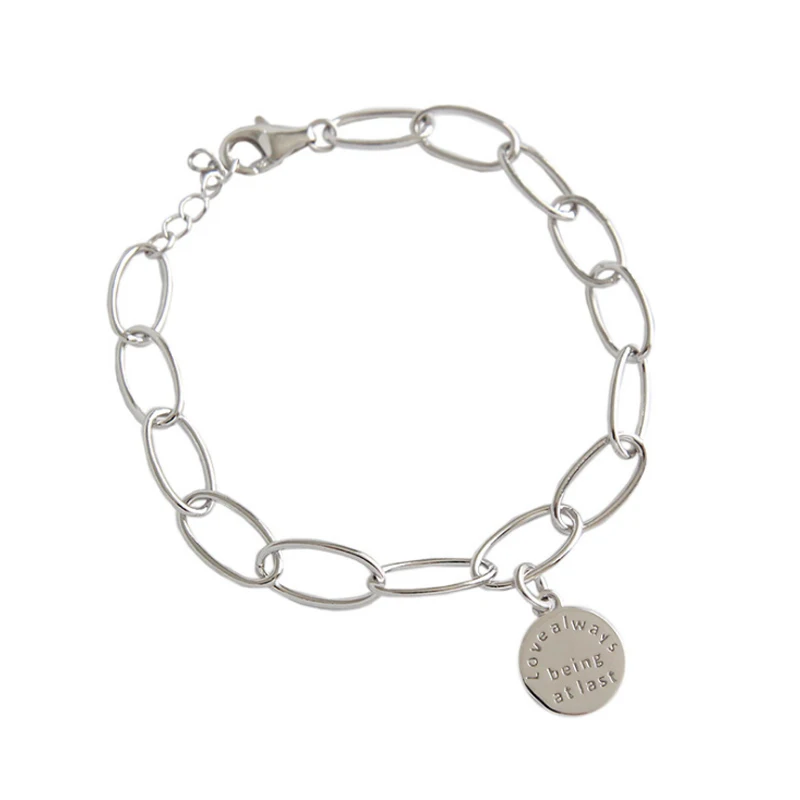 Silver F.I.N.S очаровательный женский браслет, 925 пробы Серебряная цепочка, Круглый Женский браслет, серебро 925, корейская мода, хорошее ювелирное изделие - Окраска металла: Silver
